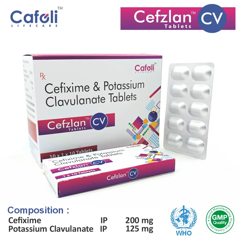 Cefixime 200mg + Clavulanic Acid 125mg Tablet at the best price in PCD Pharma Franchise for Bacterial infections